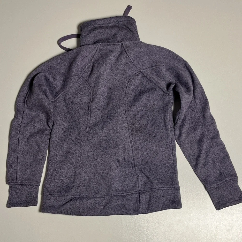 Avalanche Womens Full Zip Fleece Jacket Purple Heathered‎ Thumbhole Hiking Small